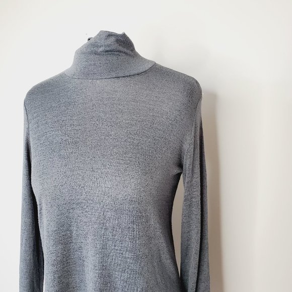 ARITZIA WILFRED FREE Grey Turtleneck Tunic Sweater - Picture 2 of 9